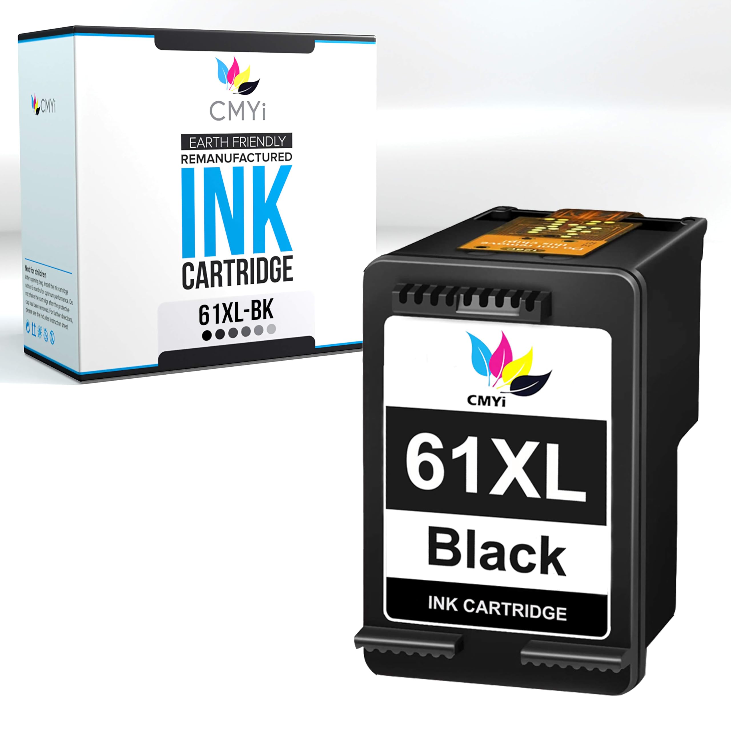 61XL Black Replacement Ink Cartridge for HP DeskJet 1510, 1511, 1512, 1513, 1514, 2000, 2050, 2050A, 2510, 2511, 2512, 2514, 2540, 2541, 2542, Envy 4500, 4501, 4502, 4503, 4504, 4505, 4506, 4507