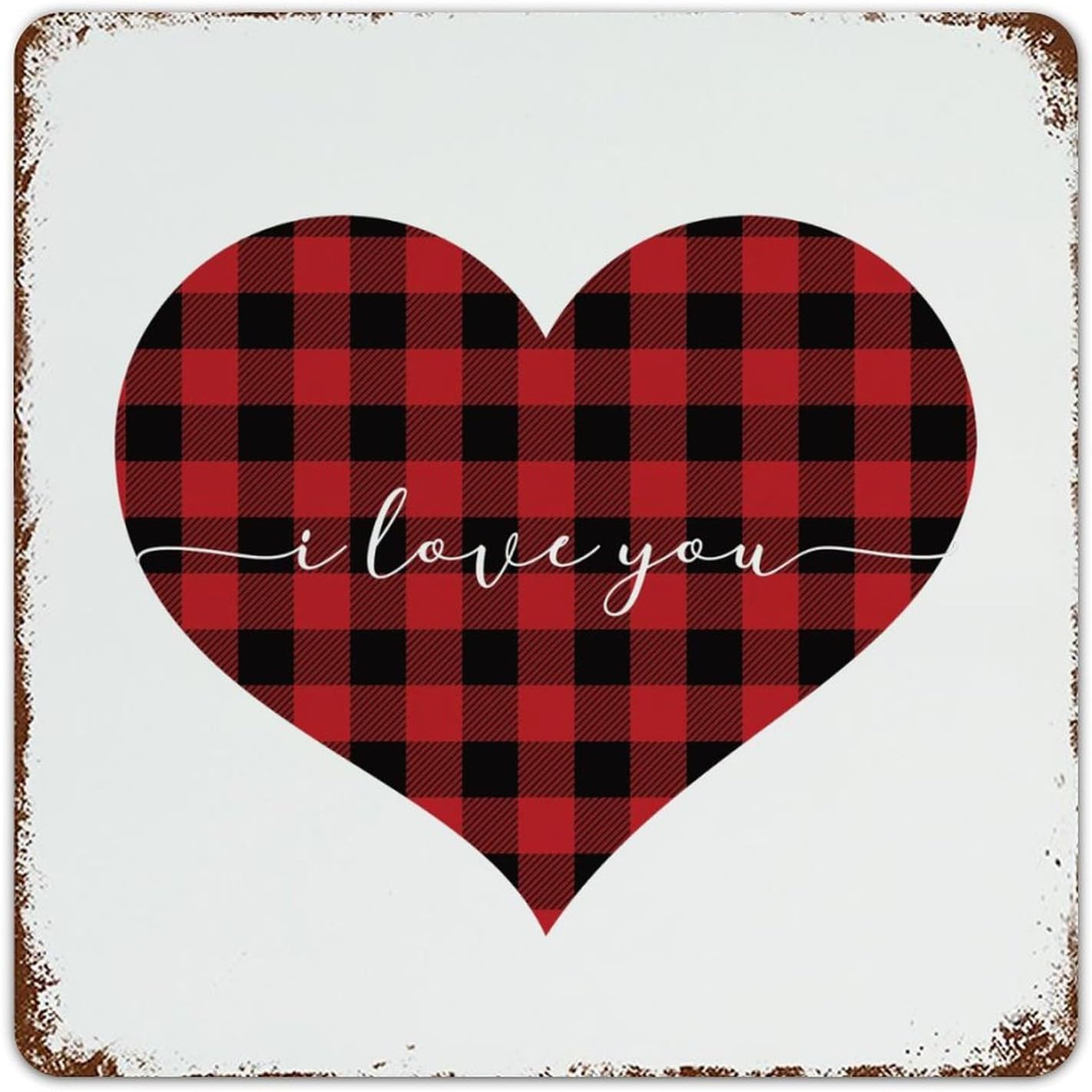 Custom Metal Signs Outdoor Love You Most Man Cave Decor Garage Signs for Front Door Outdoor Lounge Valentine's Gifts for Husband Wife Boyfriend Girlfriend Art Poster Gift for Restaurants 12x18 Inch