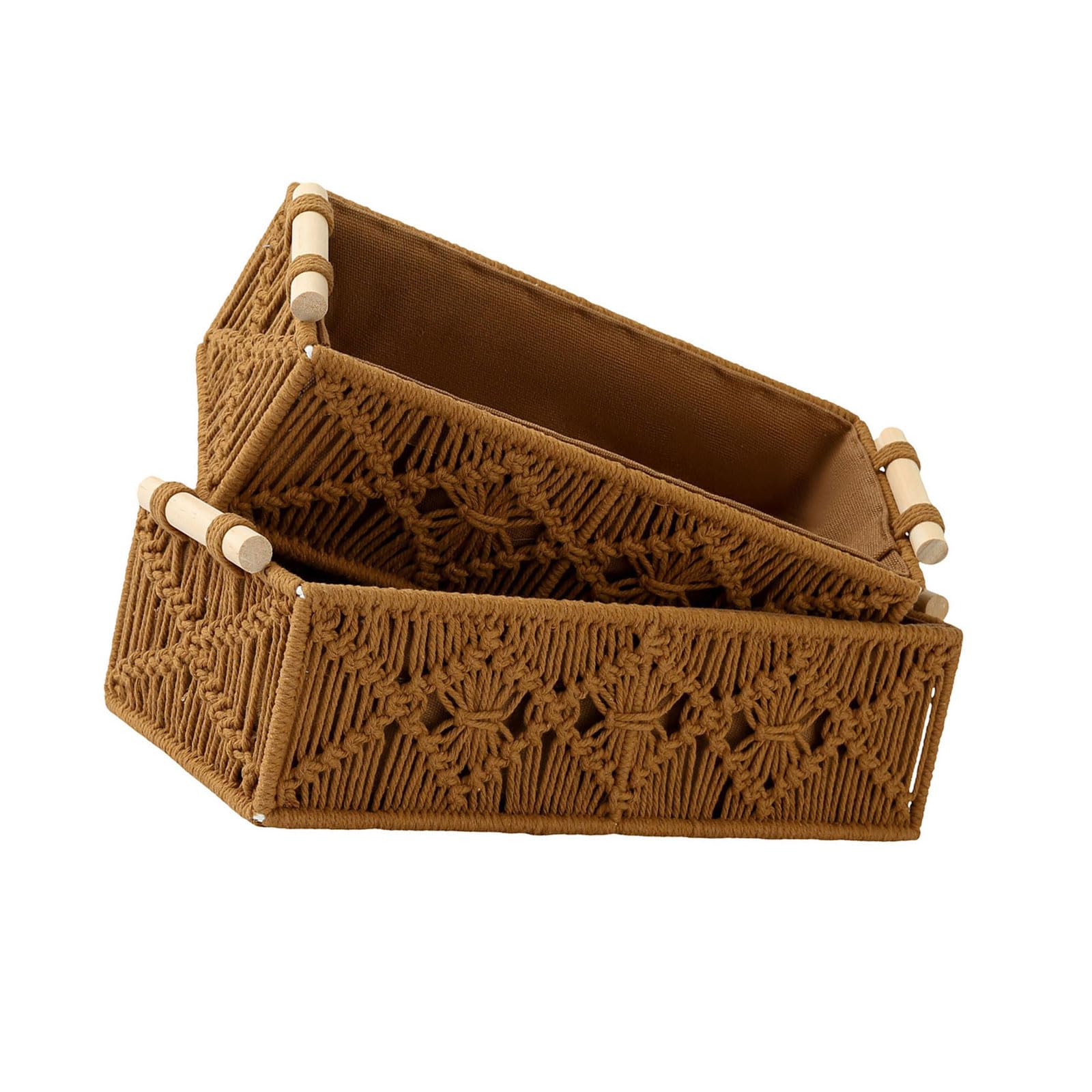 Sturdy Cotton Basket Accessory for Organizing Small Items Portable for Living Room and Bedroom Handwoven Storage Basket