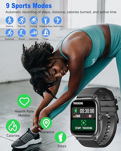 Miniatura 5 de LonFine Smart Watch Call ReceiveDial Upgraded 181 Screen Android Smart Watch for Android Phones iPhone with Fitness Tracker Heart RateSleepBlood