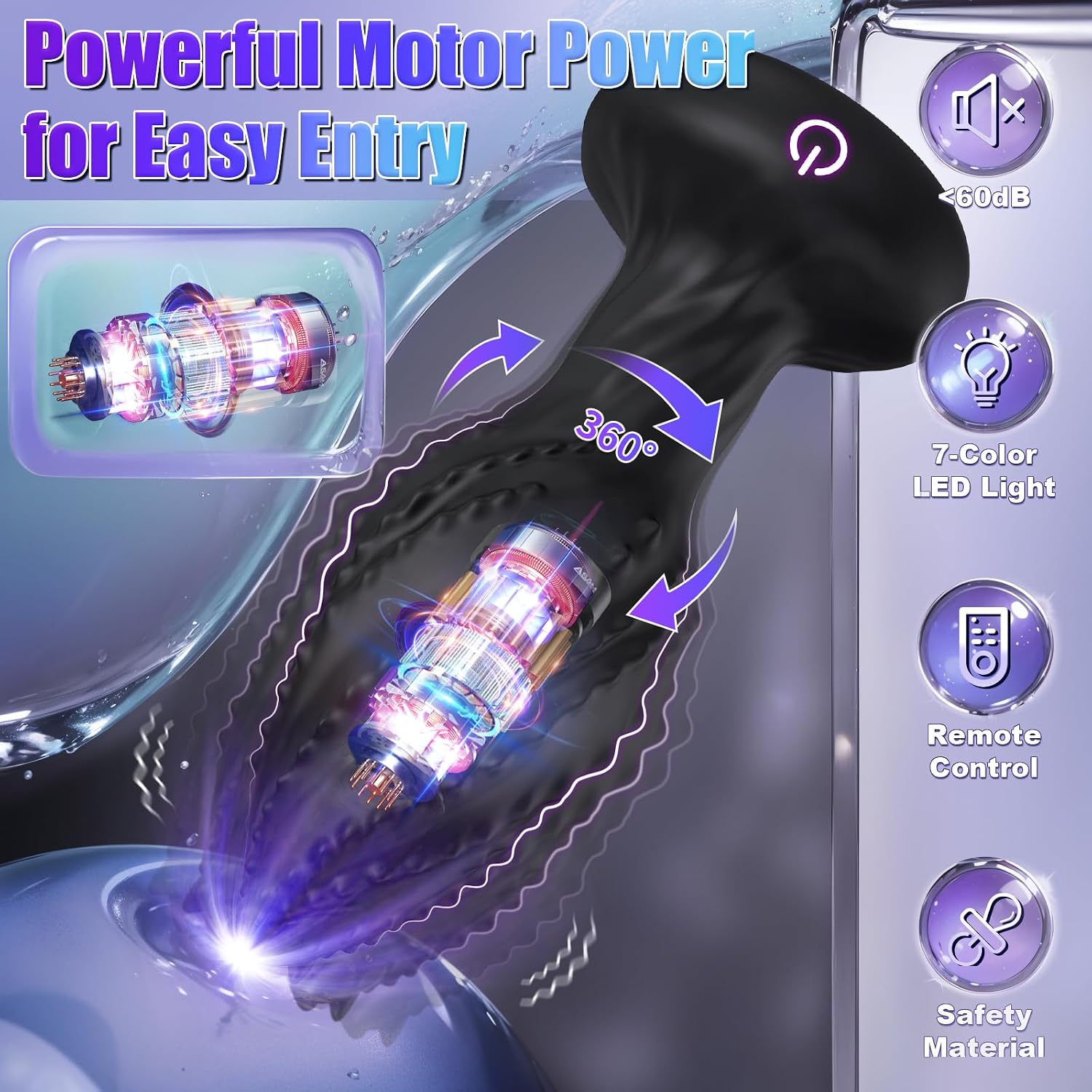 Vibrating Butt Plug with LED | App Control