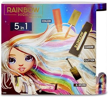 Rainbow High Hair Studio Amaya Rain Rainbow High Hair Studio Create Rainbow Hair with Exclusive Doll, Extra - Long Washable Hair Color & Complete Doll Clothes and Accessories