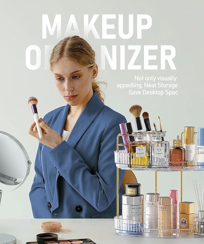 Organizador de Baño Esquinero EUHOME de 2 Niveles con Portacepillos miniatura 3