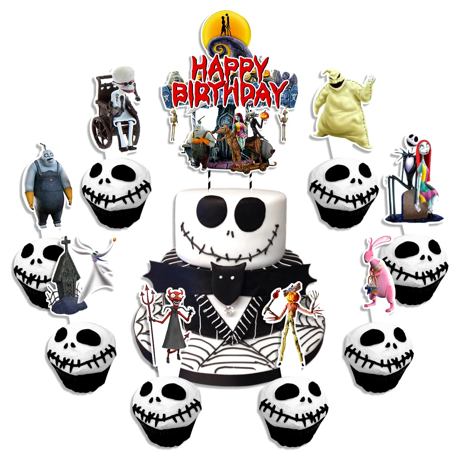 Buy 25pcs Nightmare Before Christmas Party Decorations, Nightmare