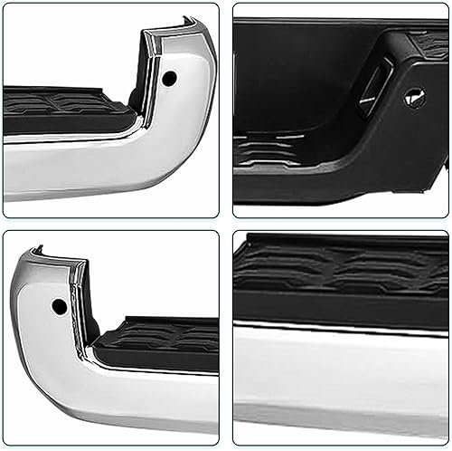 Vista 66 de Reemplazo del conjunto de parachoques trasero para Toyota Tacoma 1995 1996 1997 1998 1999 2000 2001 2002 2003 2004, parachoques de acero cromado