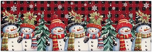 Miniatura 231 de Alfombras y tapetes de cocina Hello Fall, 2 unidades, color azul, naranja, calabaza, hoja de arce, pájaros, alfombras antideslizantes con pasillo