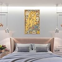 Vista 8 de Impresión artística grande del mapa del estado de Maine, Estados Unidos, alrededor de 1938, lienzo para pared, póster de sala de estar, cuadros e