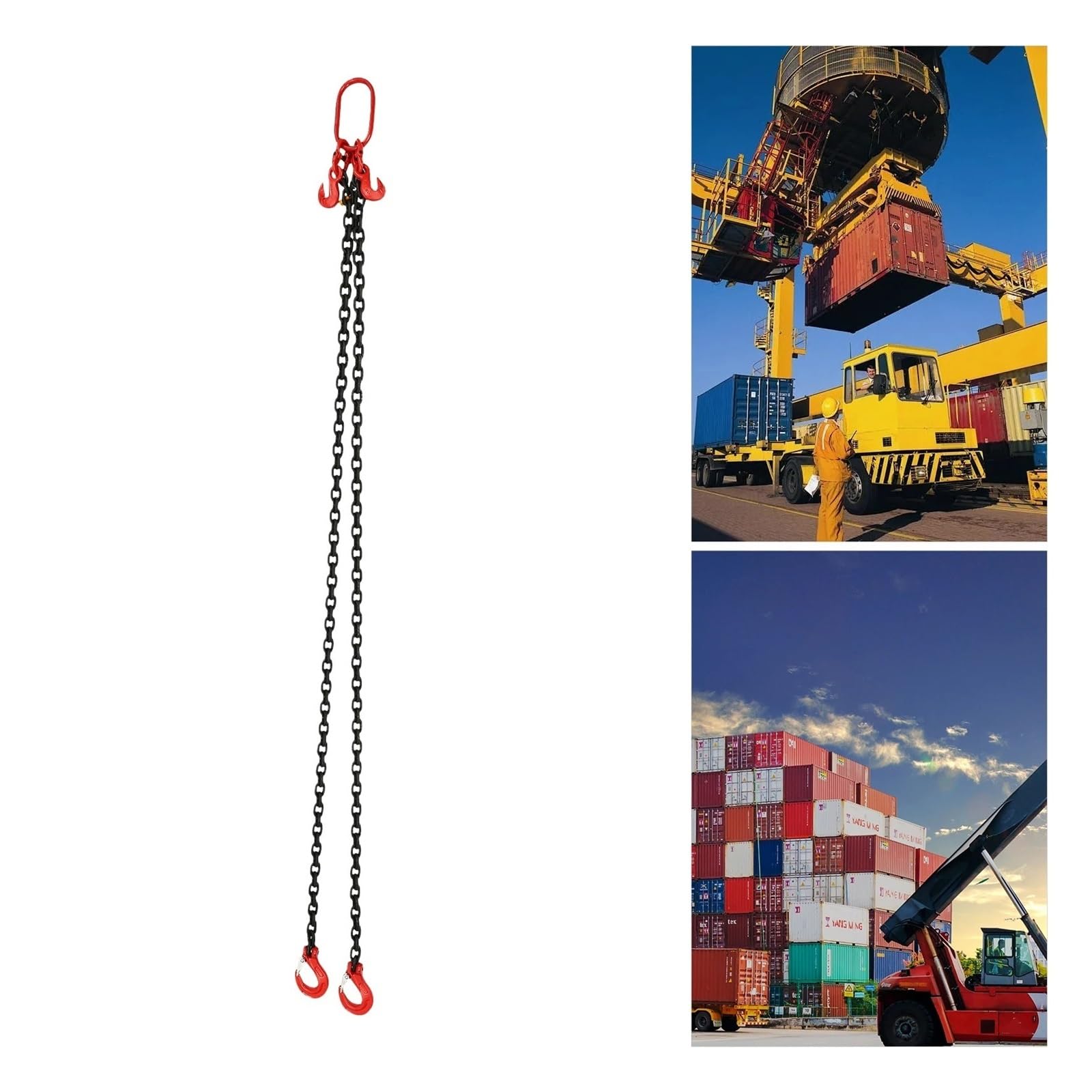 Wieszak Na Łańcuch G80, 2 M, Splotka, Łańcuchy Zatrzymujące, 8 Mm, Dźwig, Wysoka Wytrzymałość, Transport Ładunków 2T, 200 X 15 9 Cm Wciągnik elektryczny