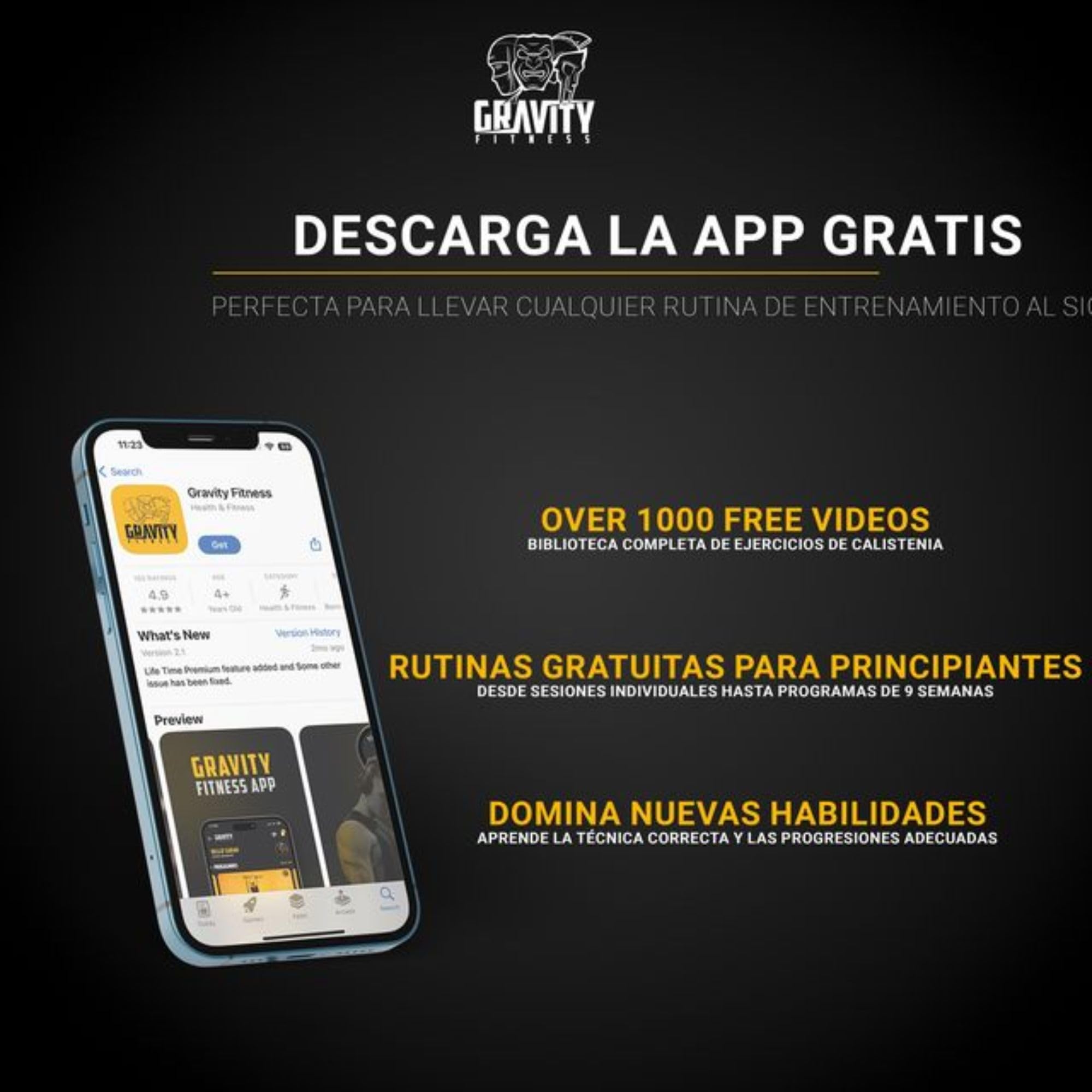Gravity Fitness Calisthenics Barra estática – Altura ajustable 85-120 cm – Pista de fitness antideslizante para gimnasio en casa, peso corporal y entrenamiento de fuerza – Gimnasia Pull-Up Bar