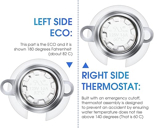 Miniatura 2 de Handylife - Conjunto de termostato de calentador de agua para autocaravana, pieza de repuesto de termostato ECO para Atwood 91447, piezas de