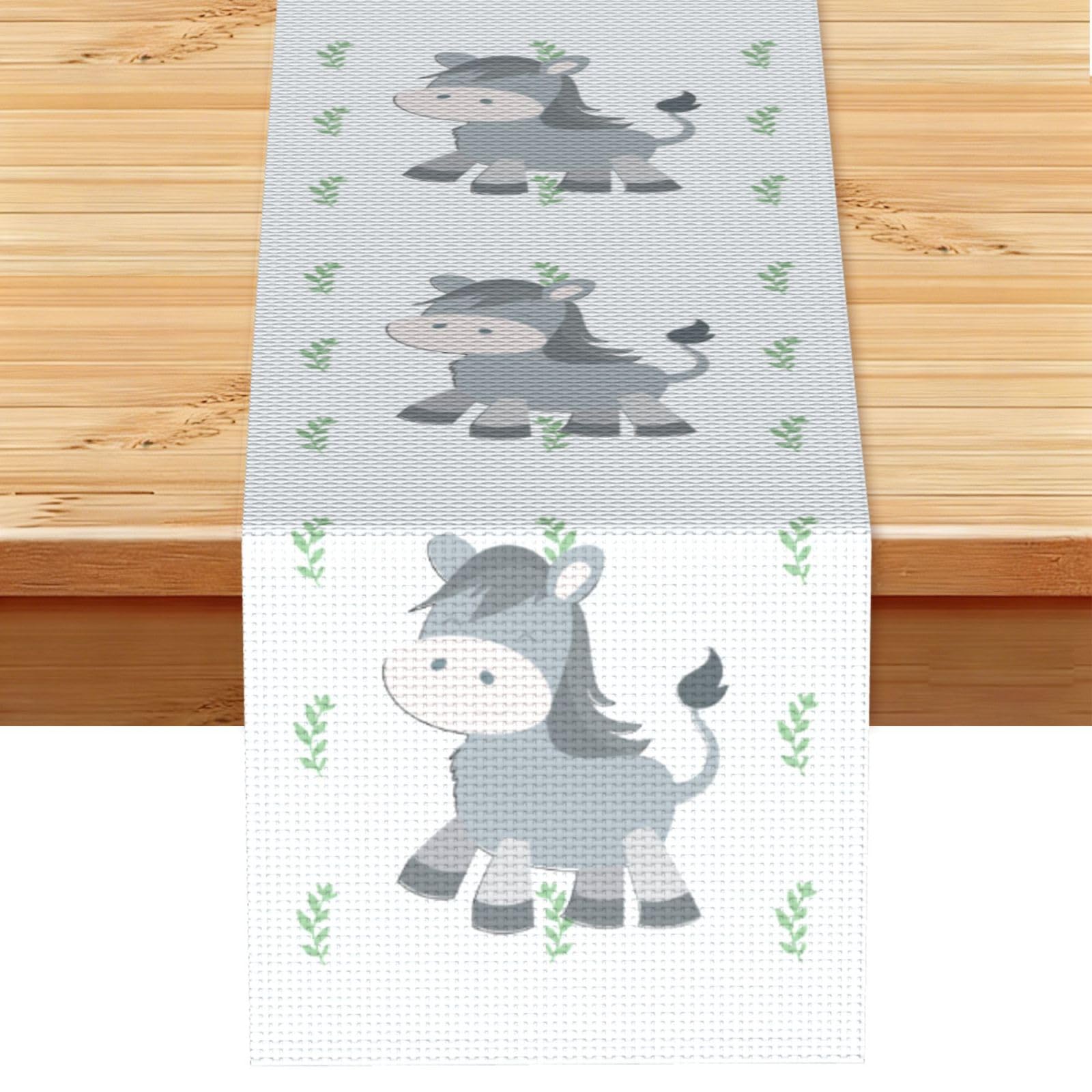 smiling donkey Table Runner 13x72 Inch Dining Decor
