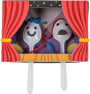 Fun Express Puppet Show Spoon Craft Kit, Makes 12