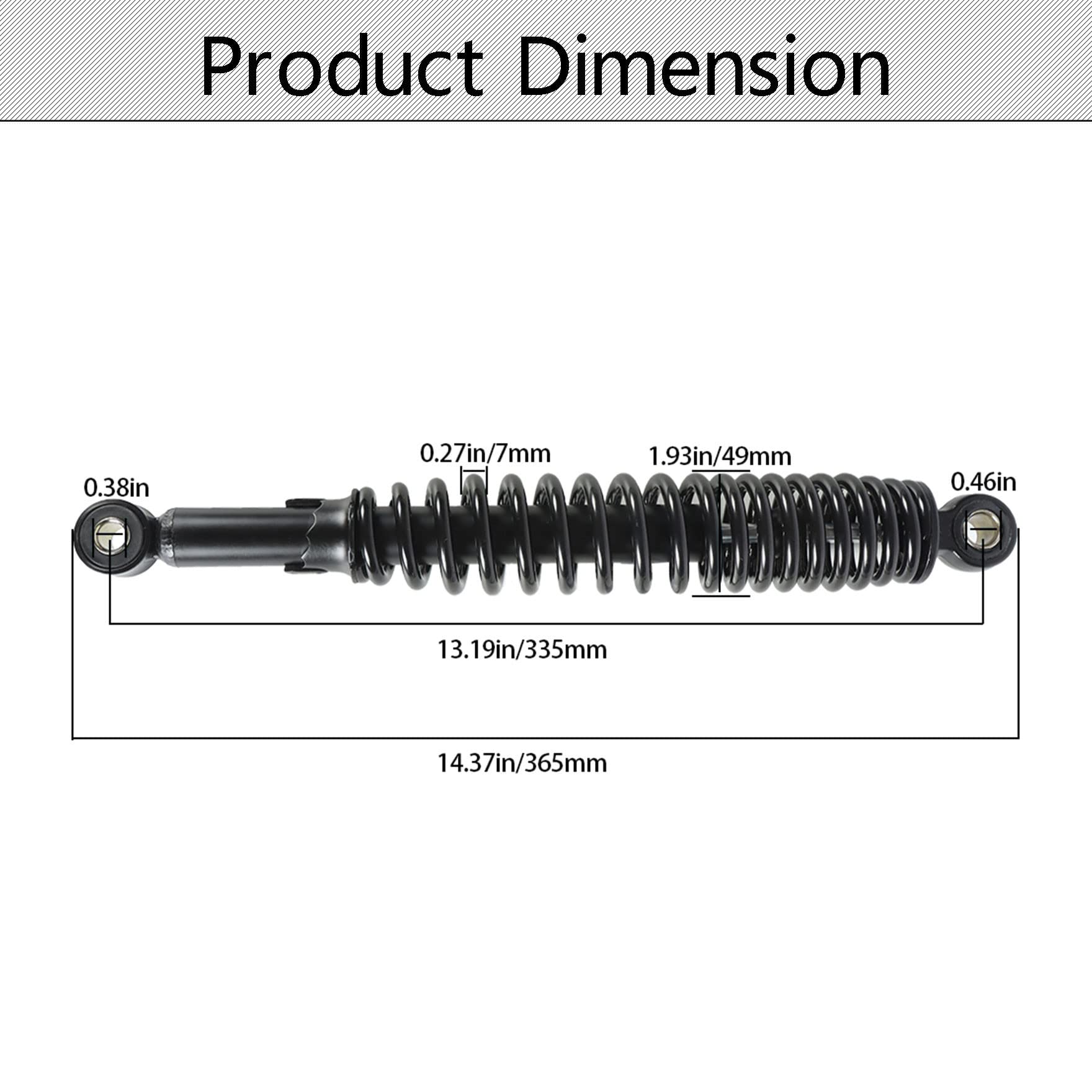 330mm 13" Rear Shocks Suspension For Honda Trail Bike CT70 CT90 Z50 CT110 Monkey Bike Rear Suspension In Stock - Foto 8