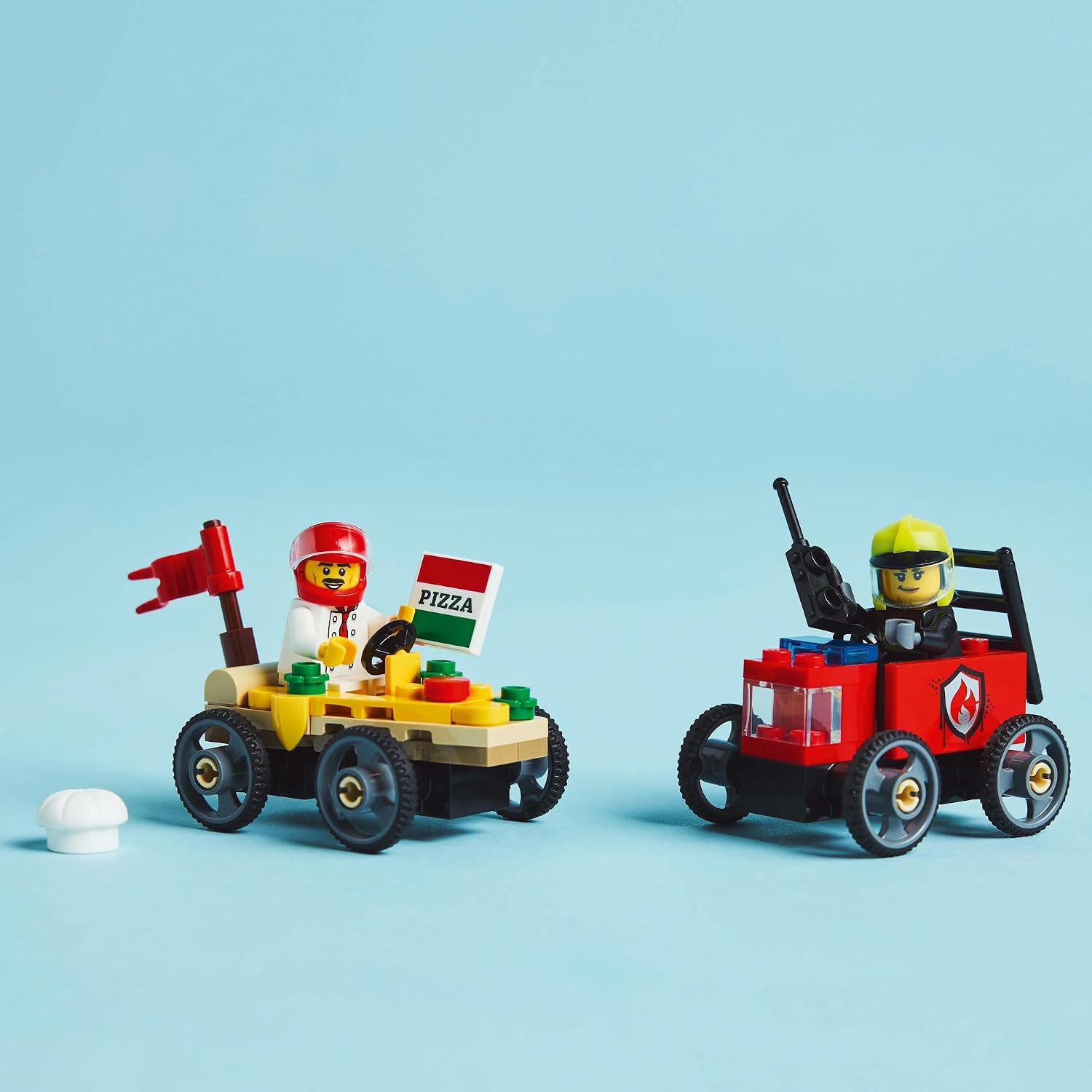 Набор игрушечных блоков LEGO City Pizza Shop и пожарная машина, Подарок на день рождения, Развивающая игрушка для мальчиков и девочек, от 5 до 8 лет, Транспортные средства, Машинки, Мини-машинки, Ролевые игры, 60458, фото 10