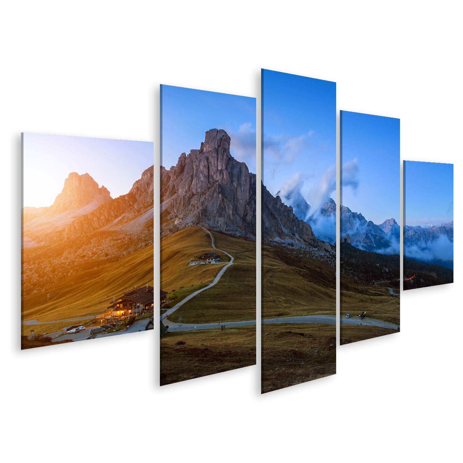 islandburner Quadro su tela Passo Giau Dolomiti Italia La Gusela Nuvolau Gruppo Alto Adige Montagne Quadri Stampe Immagini Murale Decorazione da parete