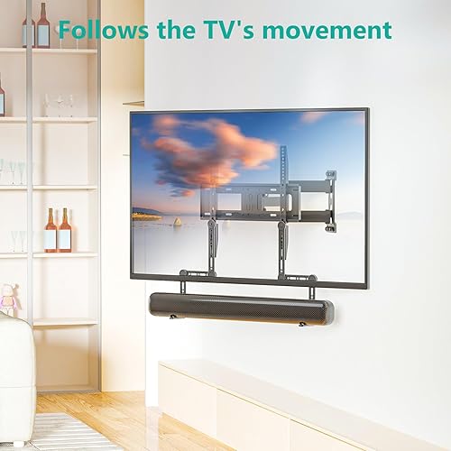 Miniatura 7 de WALI Universal Soundbar Mount for TV, Heavy-Duty Bracket for Mounting Above or Below Screen, Holds Up to 33 lbs, Fits Samsung, Sony，