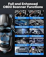 Vista 2 de Arrancador con escáner OBD2, arrancador de batería de coche (hasta 7.0L de gas o motor diesel de 6.0L) con carga rápida USB y pantalla LCD de 2.8