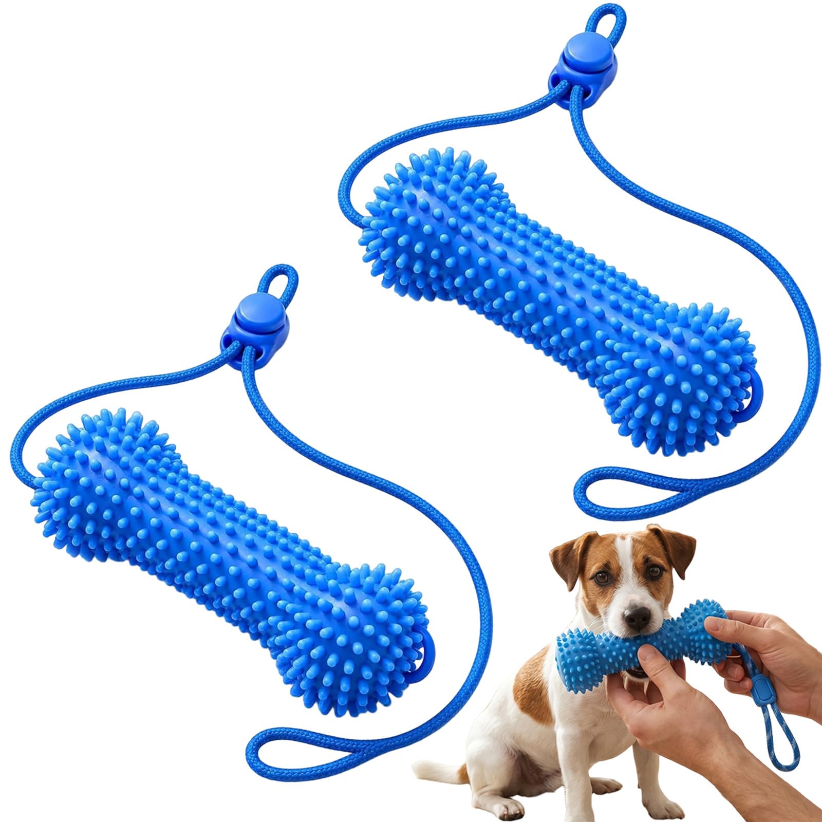 Dual-Action Canine Dental Prop, Dog Teeth Cleaning Toys for Small Medium and Large Dogs, Durable Dog Chew Toys for Aggressive Chewers, Dental Sticks and Dental Cleaning Tools for Pet Oral Care (2PCS) — image 1