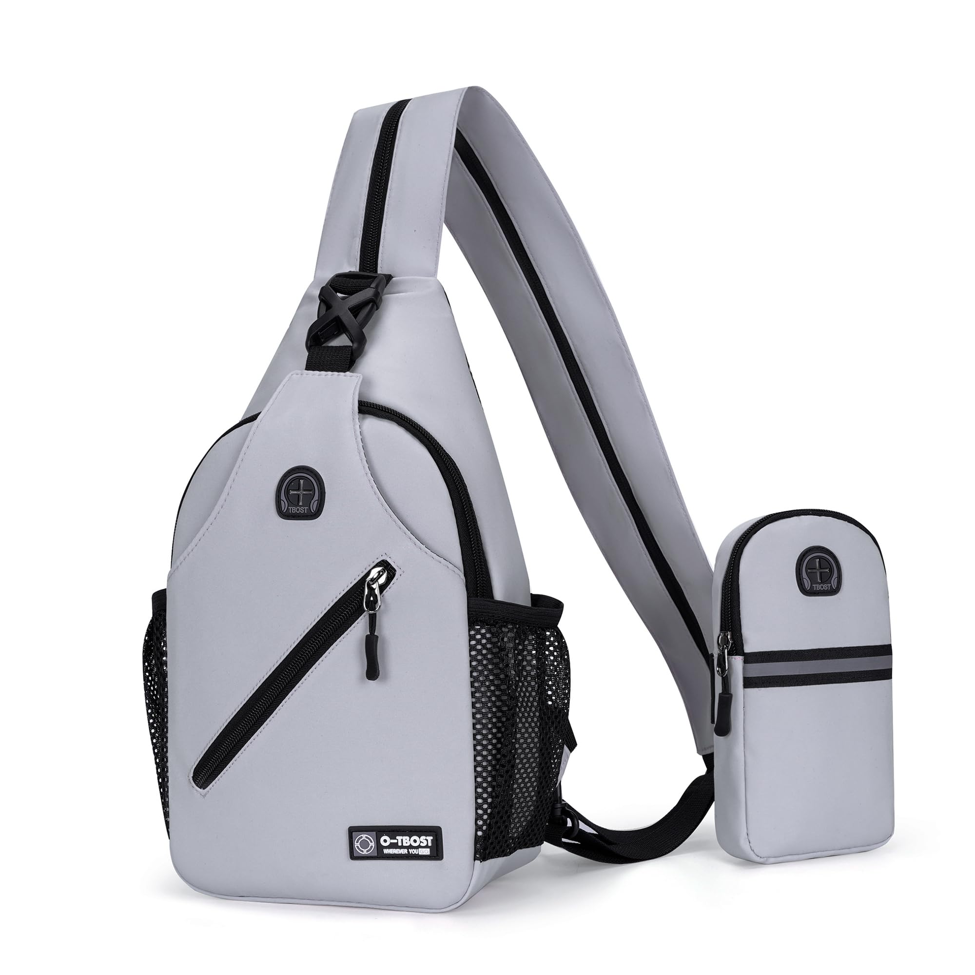 HASENWY Cross Body Bags for Women & Men Waterproof Sling Backpack with Mini Phone Bag Personal Item Travel Bag Anti-Theft Daypack for Summer Travel