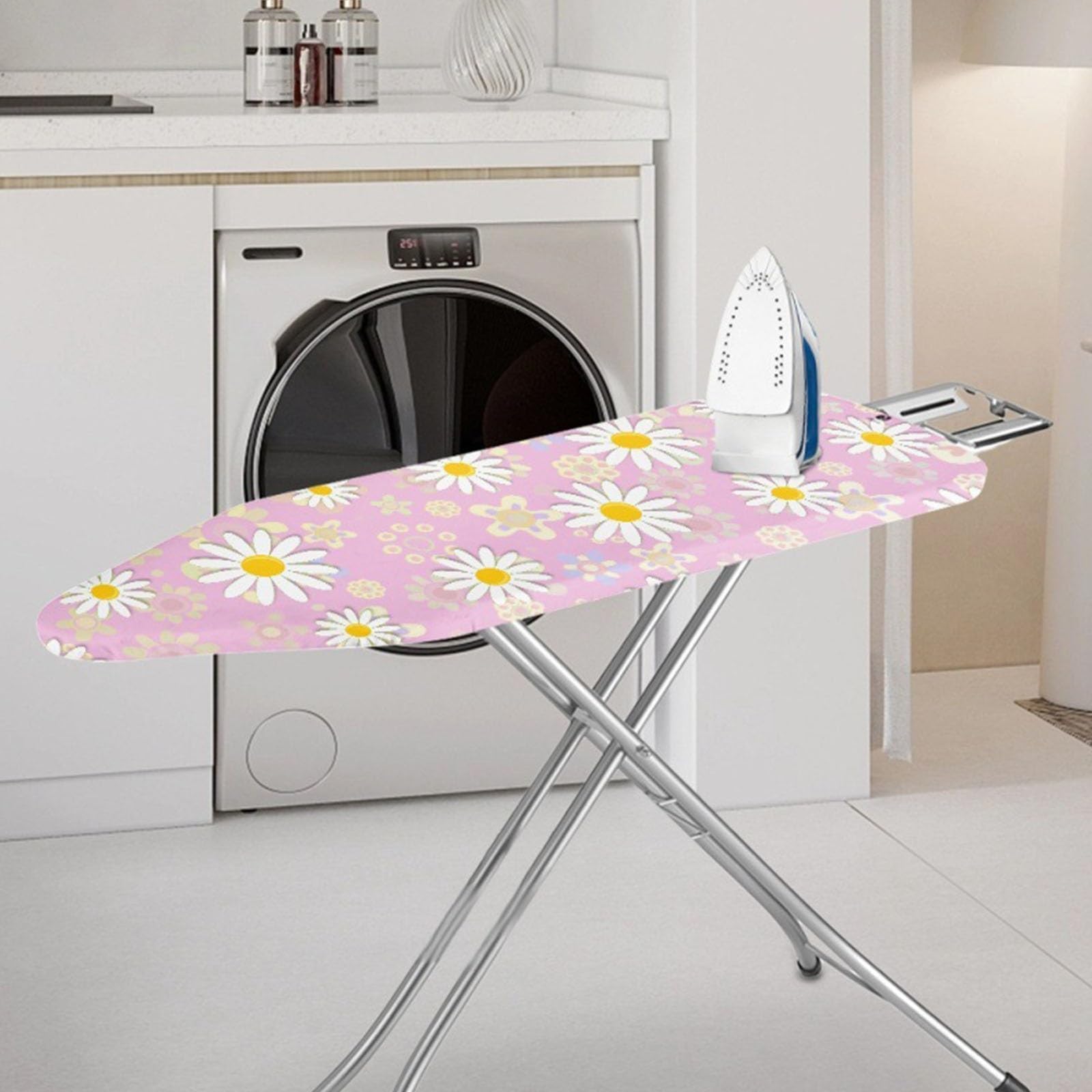 Copriasse da Stiro Universale, Copriasse da Stiro Standard, con Bordo Elastico e Chiusure a Strappo, Installazione Semplice, Esperienza di Stiratura Facile