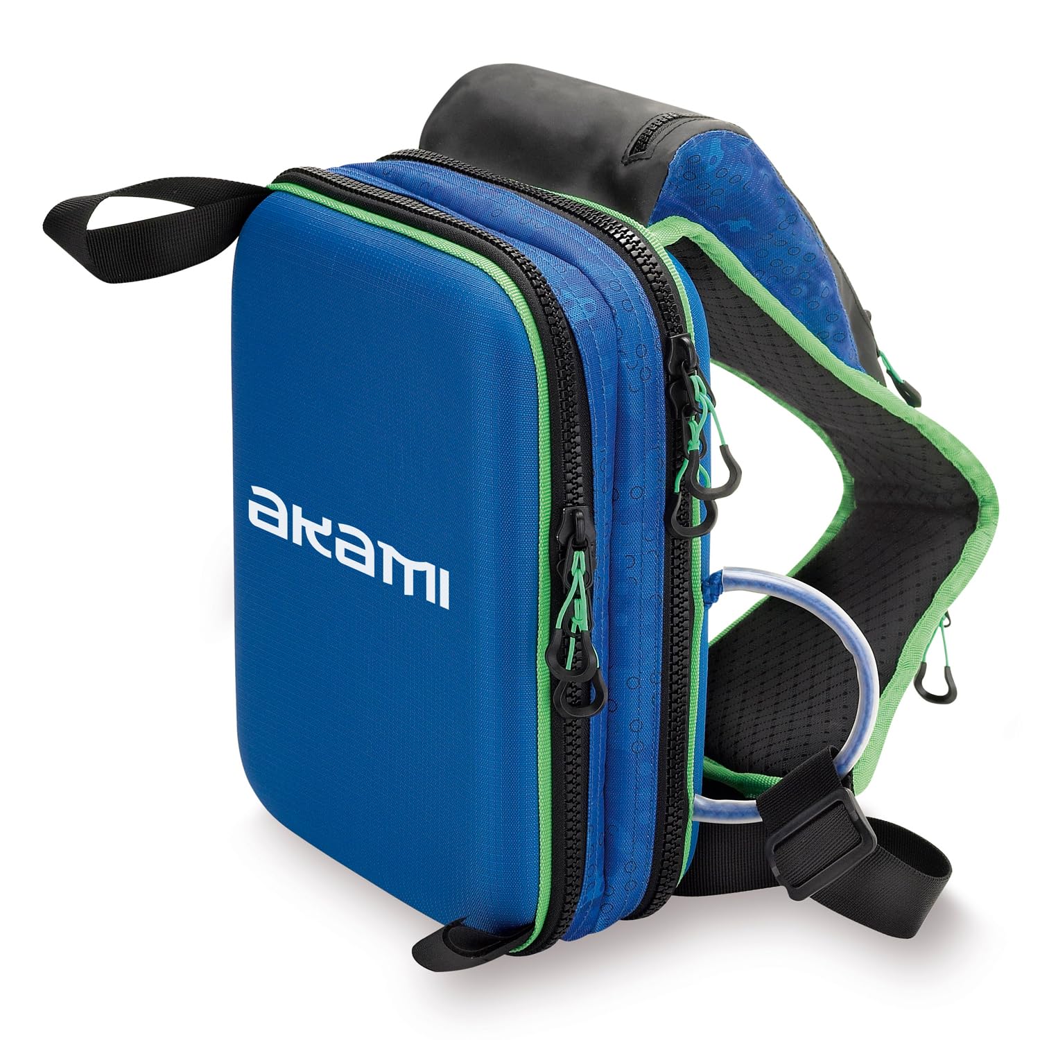 AKAMI MR8 Borsa da Pesca Idrorepellente per Spinning – Scatole Porta Accessori Incluse, Maniglia Imbottita