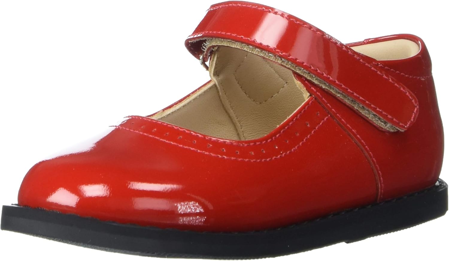 Elephantito Girls Scholar First Walker Shoe, Patent Red, 5 Toddler
