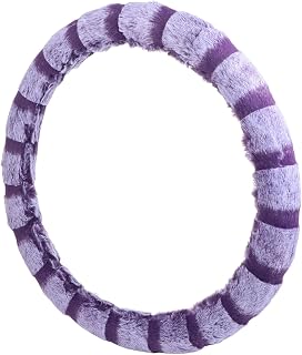 Amosfun Capa De Volante Peluda Capa De Volante Capa De Engrenagem Fofa Almofada De Volante Peças Femininas Acessórios De Carro Para Protetor De Volante Capa Antiderrapante Universal Roxo