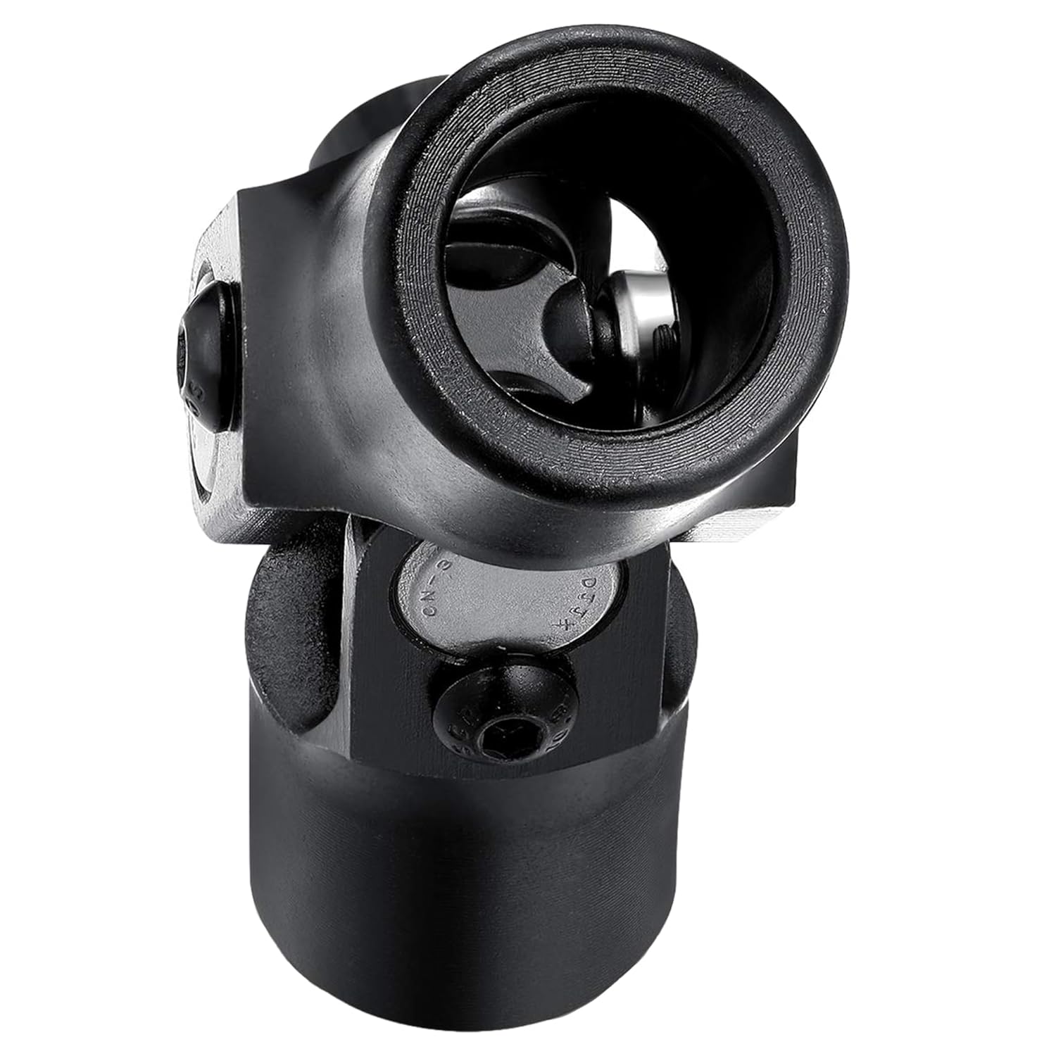 Black Universal Steering Single Shaft U Joint 3/4" Round × 3/4" Round 96mm 35° Degree