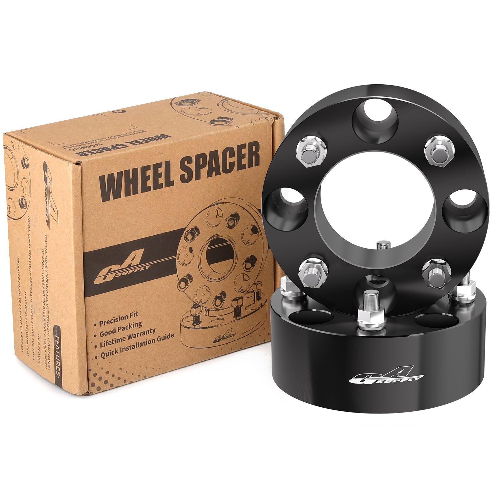 GAsupply 4x110 ATV Wheel Spacers 2 inch 74mm Hub Bore 12×1.25 Studs, 2 Pack