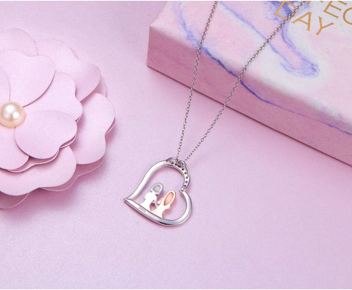 925 Sterling Silver Always My Sister & Daughter Mother Forever My Friend Love Heart Necklace for Women & Mother Gift - Image 5