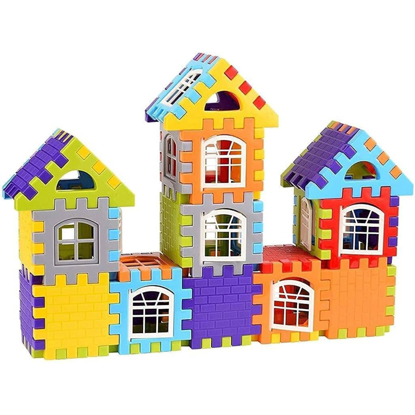 KAOMOJI Building Blocks for Kids, (72 Pieces Blocks) House Building Blocks with Windows, Block Game for Kids (Multicolor) (House Block) (B0B77VQ1T9) Amazon Price History, Amazon Price Tracker