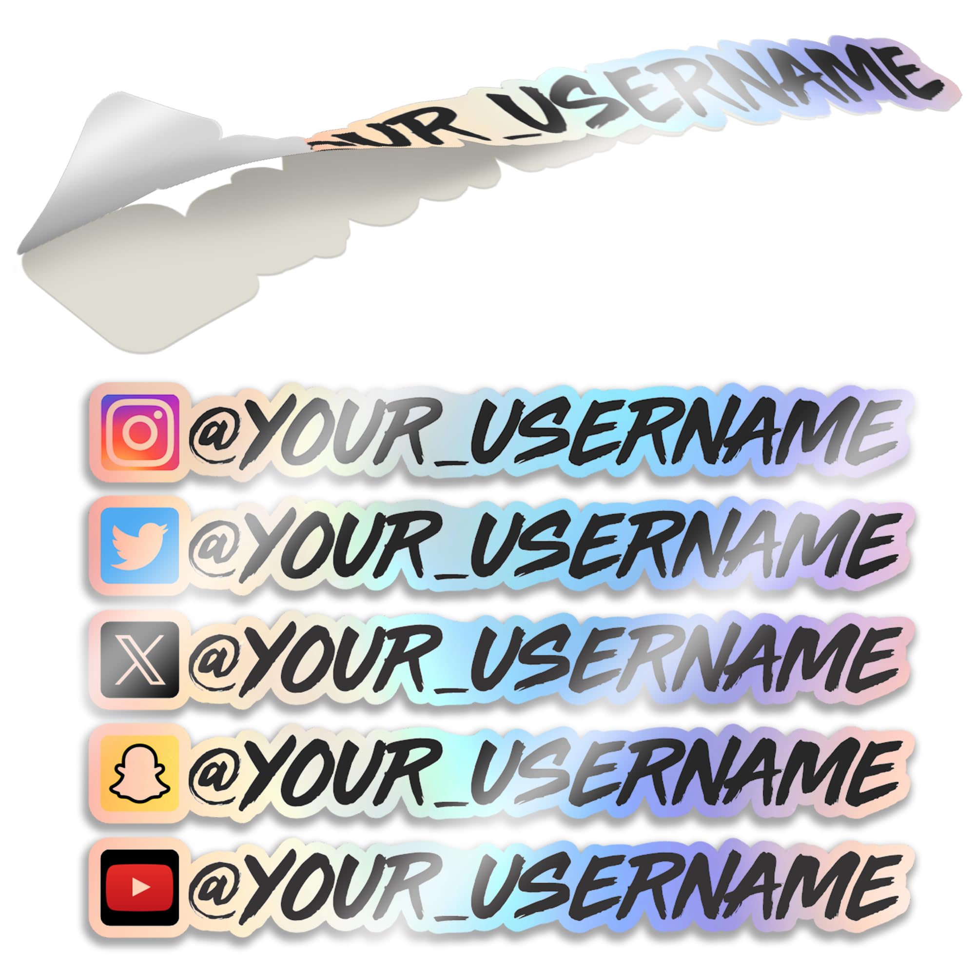 VulgrCo Custom Social Media Stickers, Personalized Instagram, YouTube, and More, Custom Car Sticker for Social Media, Durable Vinyl Instagram Stickers for Cars