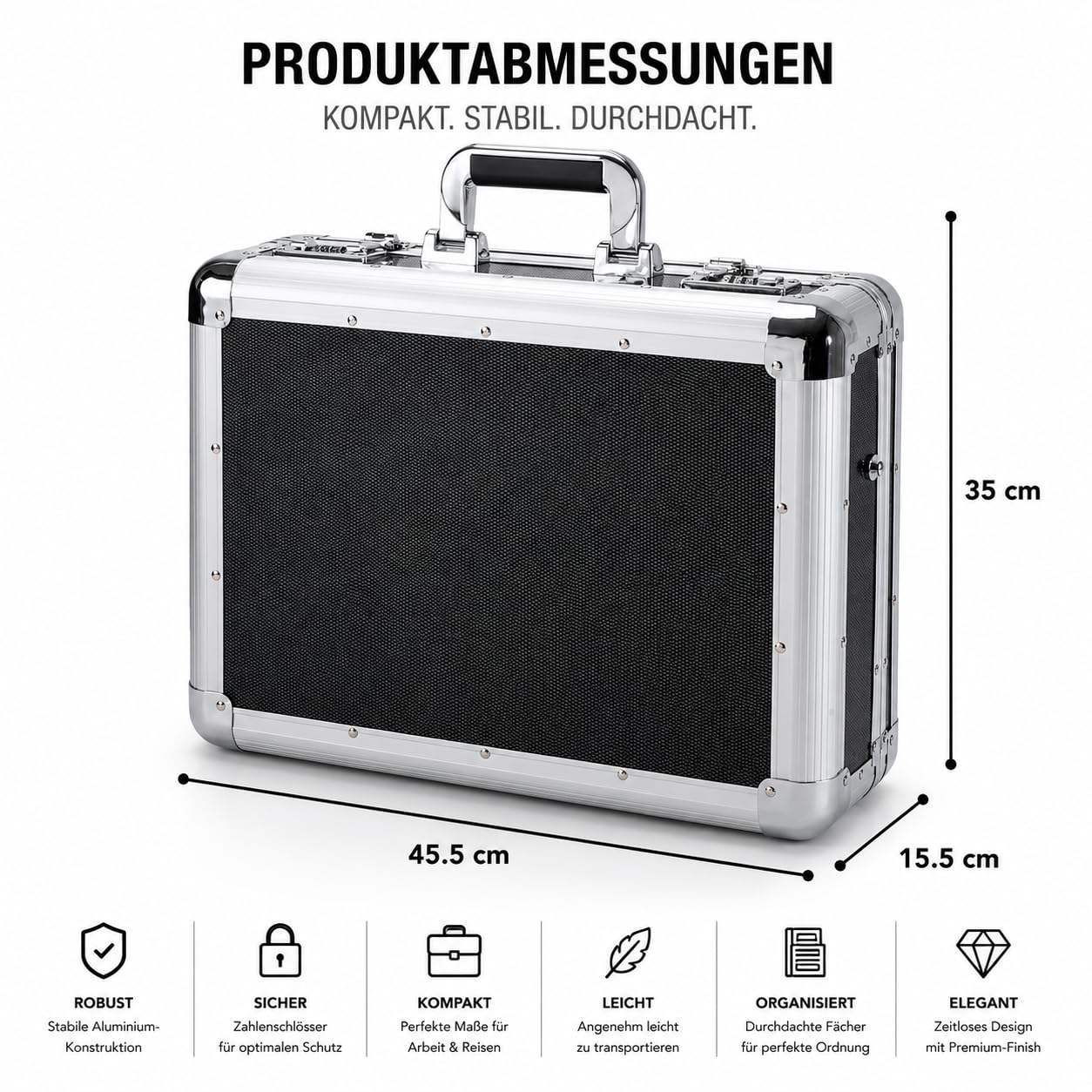Alumaxx C-1 Maletín Plata - Funda (Maletín, Plata)