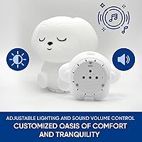 Vista 2 de Mindfulness 'Breathing Puppy' 4-7-8 Luz de respiración guiada de meditación visual Dispositivo 3 en 1 con luz nocturna y máquina de ruido