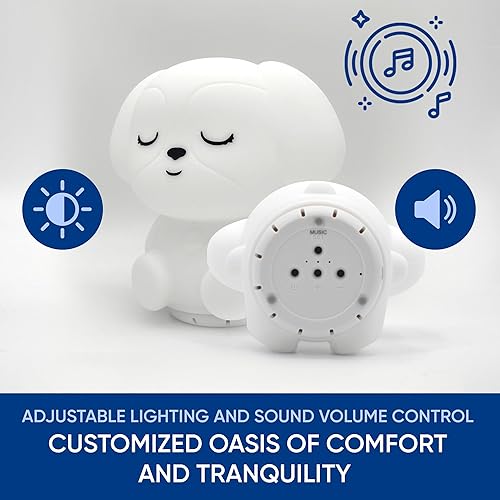 Miniatura 2 de Mindfulness 'Breathing Puppy'  4-7-8 Luz de respiración guiada de meditación visual  Dispositivo 3 en 1 con luz nocturna y máquina de ruido para