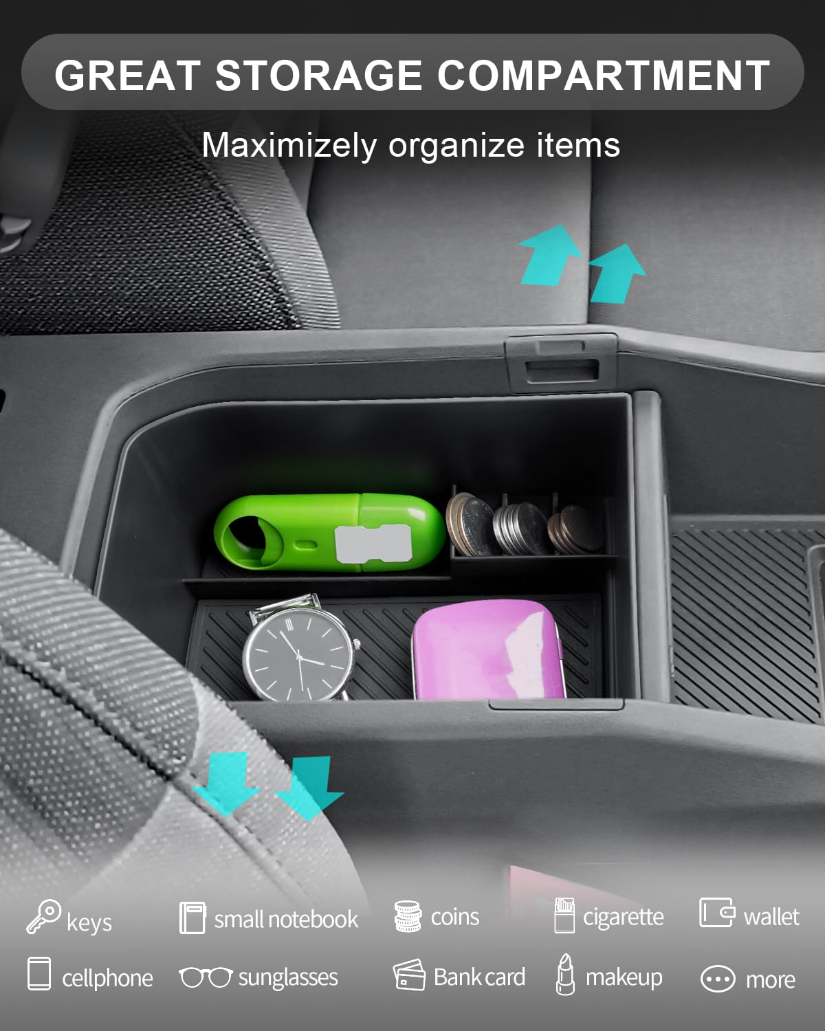 M*Ustang Mach E 2021 Console Centrale Accoudoir Organisateur Accoudoir Boîte À Gants Boîte De