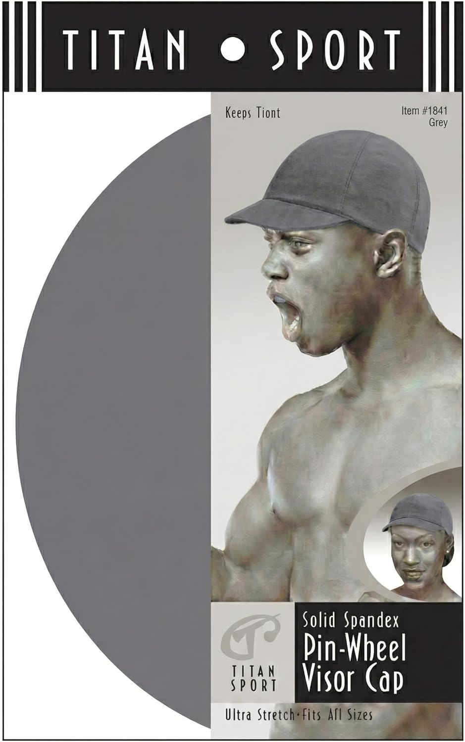 Titan Solid Spandex Pin-Wheel Visor Cap Ultra Stretch Athletic Head Cap for Sports & Hair Control Breathable, Lightweight Fit