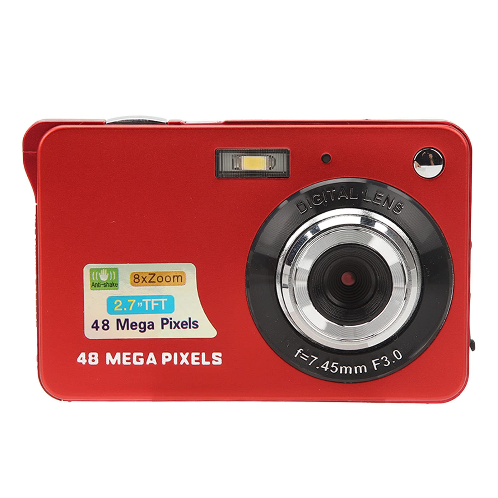 Fotocamera digitale, 4K 48MP 8X Zoom 128GB di memoria Schermo LCD da 2,7 pollici Videocamera incorporata Fill Light Ricaricabile Trasferimento dati Fotocamera digitale portatile