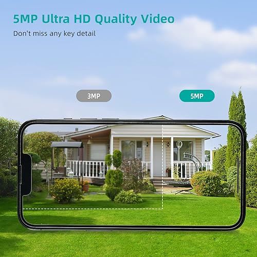 Miniatura 2 de DEKCO - Cámara de seguridad para exteriores y hogar cámaras de seguridad WiFi para exteriores visión panorámica de 360 cámaras de vigilancia domo de