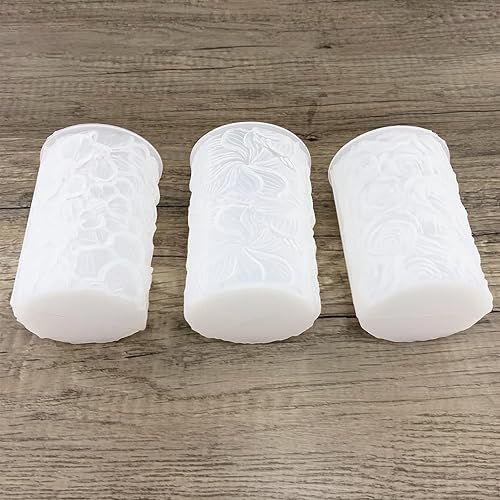 Miniatura 6 de PRETTYLIFE 3 moldes de silicona para velas cilíndricas de flores para hacer velas, jabones, arcilla de resina ligera, decoración del hogar,