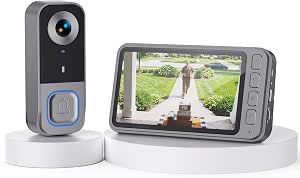 Wireless Video Doorbell Camera with Indoor Monitor