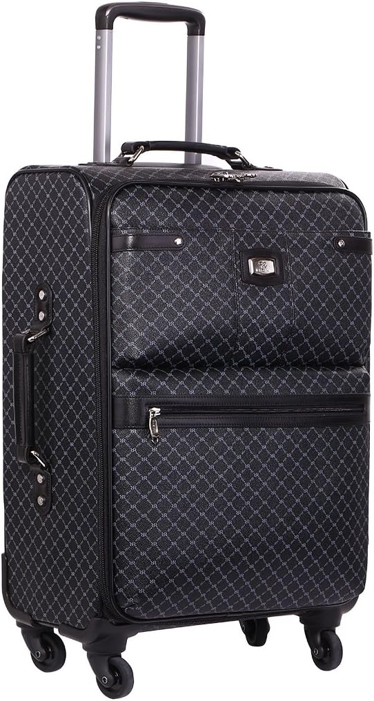 NEW RIONI BLACK SIGNATURE LUGGAGE WITH SILVER TRIM