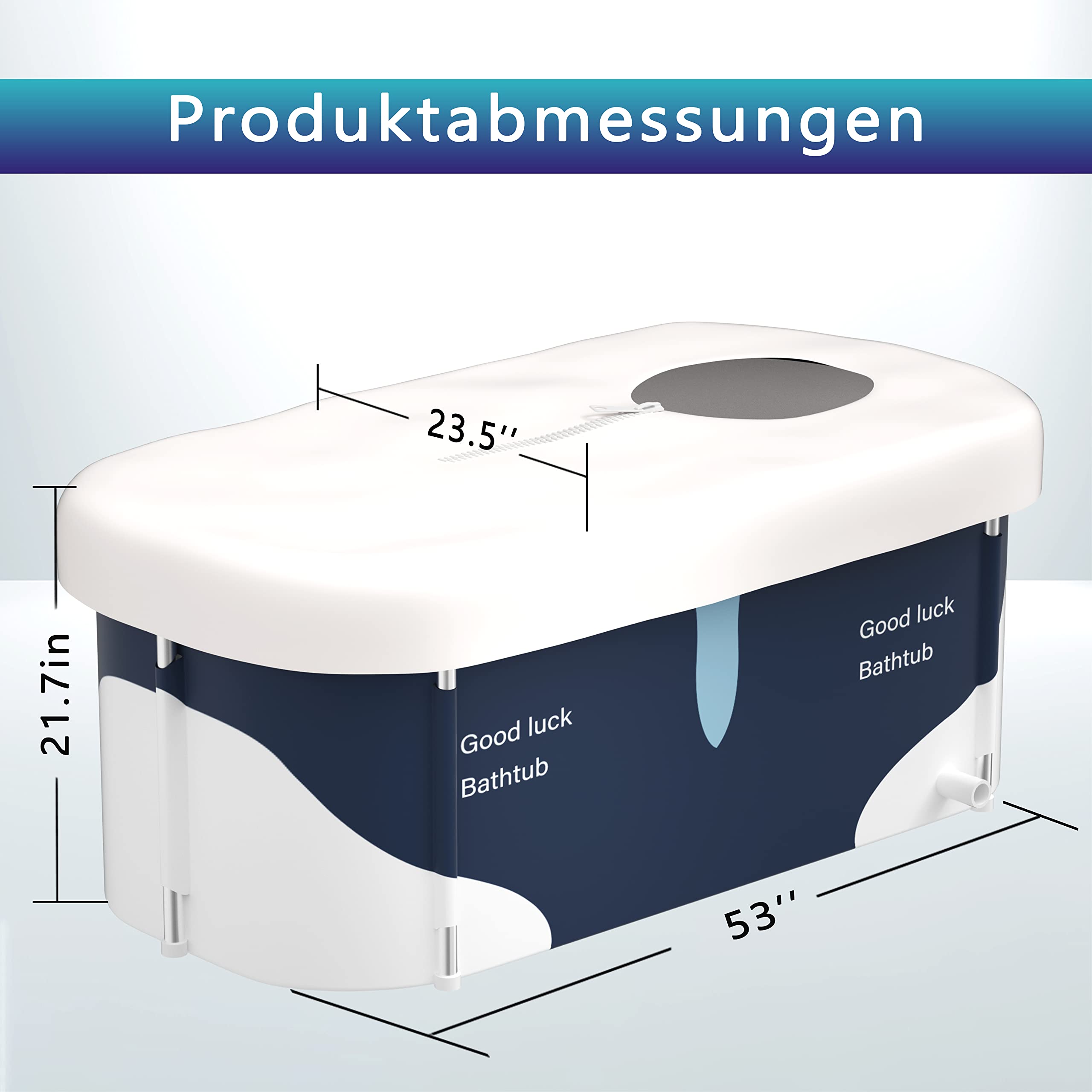 Vasca Da Bagno Portatile Pieghevole 140x60x55 Cm - Vasca Idromassaggio Per Adulti, Ideale Per Casa E Viaggi