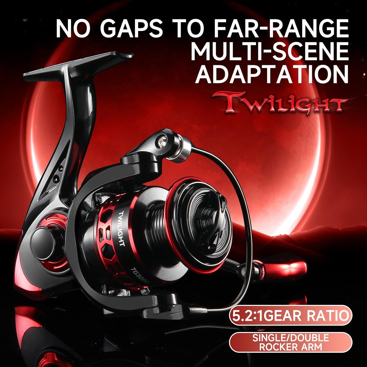 HAUT TON Dolphin Advance Edition Spinning Reel,5.2:1Gear Ratio,22LBS,5+1BB,Backlash Free Bearing,Sealed Drag System,Saltwater,Freshwater Fishing Reels