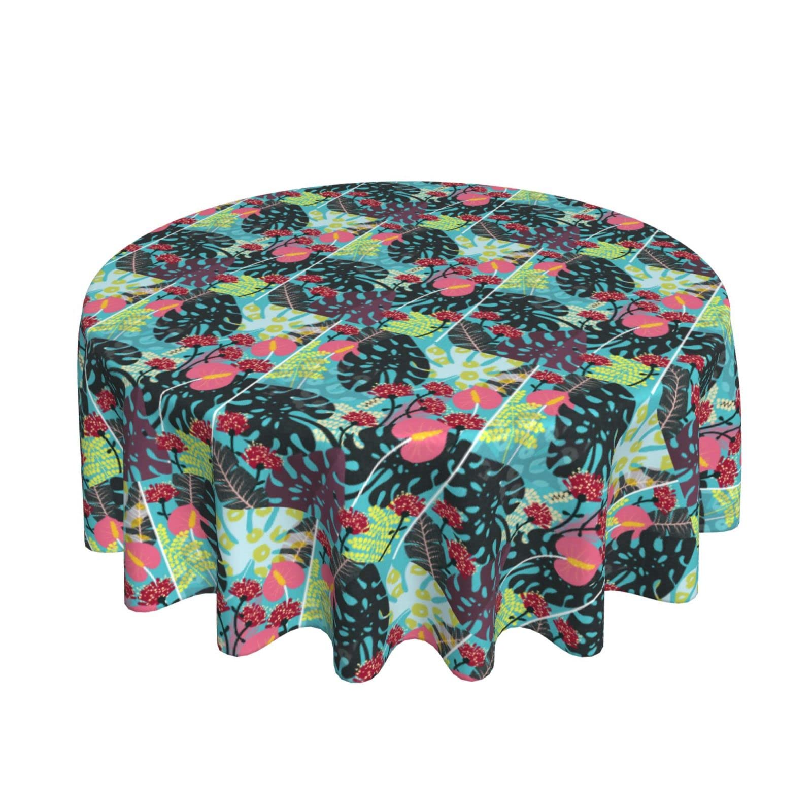 6 Tovaglie Rotonde In Plastica Con Fiori Rustici – Diametro 178 Cm – Impermeabili E Usa E Getta Per Feste E Picnic – Kinlop - 3