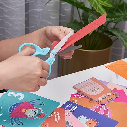 Miniatura 4 de Tijeras de seguridad para niños, punta roma, edades 4-8, juego de colores 2