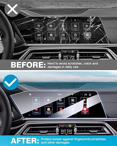 Miniatura 3 de Karltys Protector de pantalla mejorado para BMW X5 G05 2019  2023 X7 G07 19  22 12.3 pulgadas, accesorios sin reflejos ni huellas dactilares para