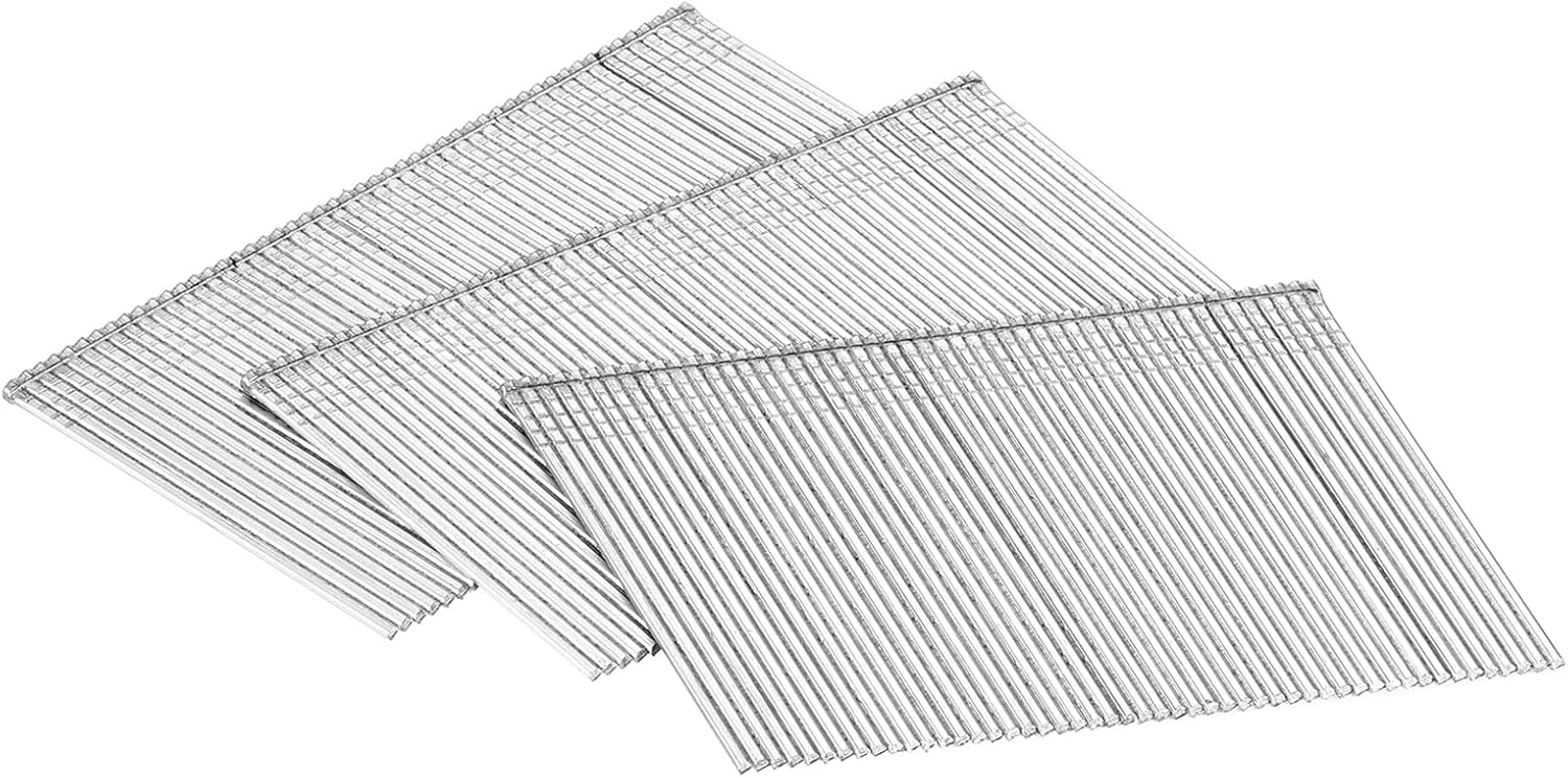 uxcell 2000Pcs 16 Gauge Galvanized Brad Nails, 2" Length Straight Finishing Nails, Galvanized Carbon Steel Nails for Woodworking Construction