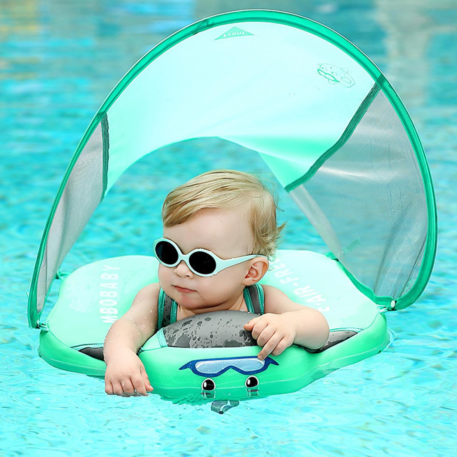 Flotador para Niños - Donut | Flotador Infantil 3-24 Meses | Aro Salvavidas con Cobertura UPF50+ | Protección Solar Playa Lago Baño Seguridad en Viajes