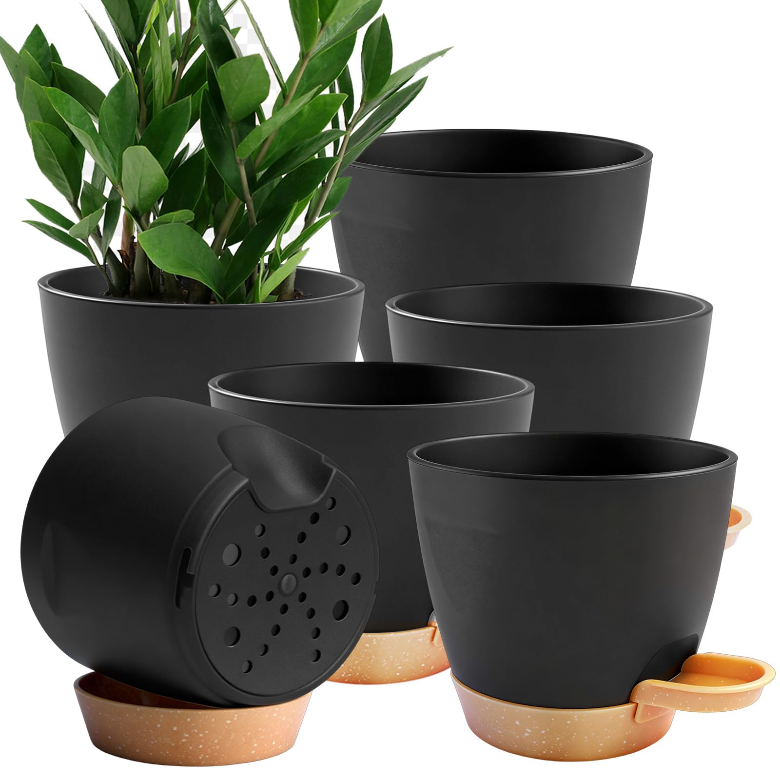 Pots de fleurs avec drainage automatique pour un arrosage autonome